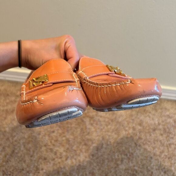 Louis Vuitton Orange Sandals with Gold Accents - Picture 11 of 11